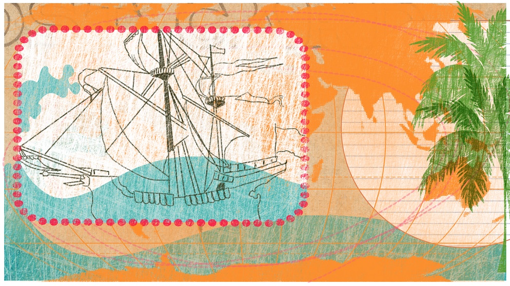 Illustration Kalenderblatt: Magellan entdeckt Inseln der Diebe | Bild: BR/ Angela Smets