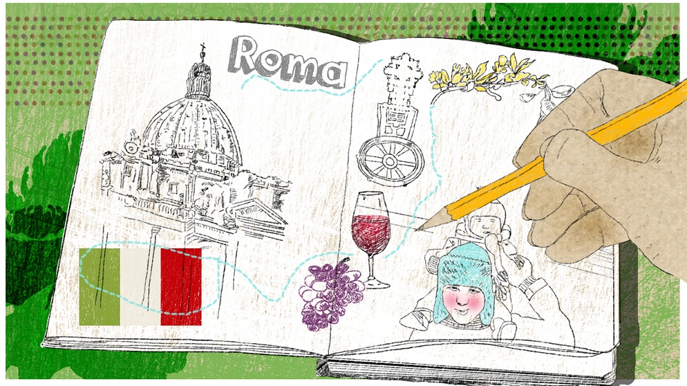 Illustration Kalenderblatt: Petersdom in Rom wird eingeweiht | Bild: BR/ Angela Smets