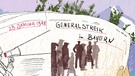 Illustration Kalenderblatt: Generalstreik in Bayern  | Bild: BR/ Angela Smets