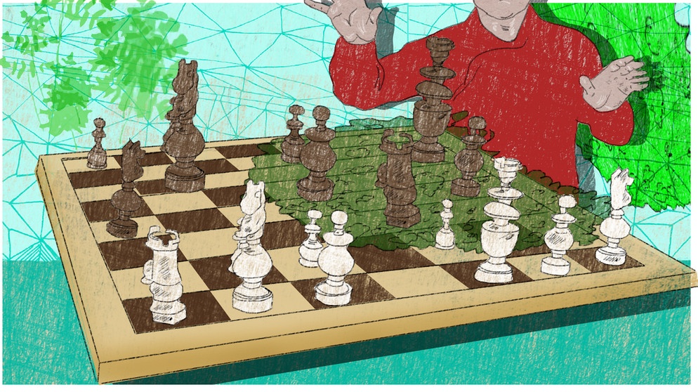 Illustration Kalenderblatt: Emanuel Lasker bleibt Schach-Weltmeister  | Bild: BR/ Angela Smets