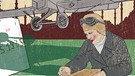 Illustration Kalenderblatt: Sabiha Gökçen, erste Kampfpilotin der Welt   | Bild: BR/ Angela Smets