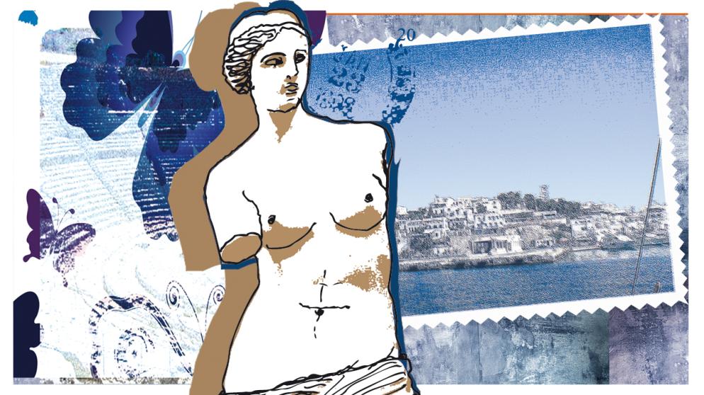 Illustration des Kalenderblatts: Die "Venus von Milo" wird entdeckt | Bild: BR/Franziska Pucher