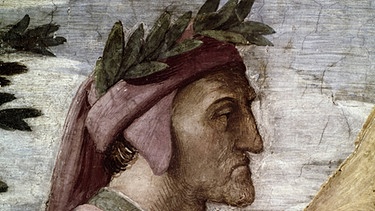 Dante in einem Fresco von Raffael | Bild: picture-alliance/dpa