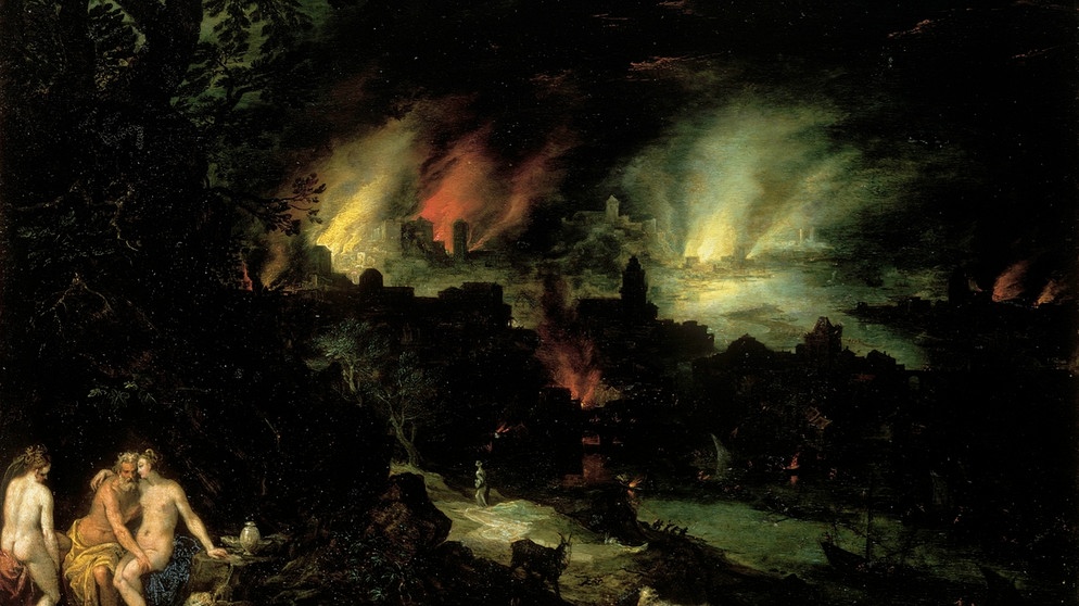 Sodom und Gomorrha - Gemälde von Jan Brueghel d.Ä., Alte Pinakothek München (Ausschnitt) | Bild: picture-alliance/dpa/akg-images