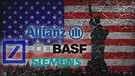 Logos von Siemens, Deutsche Bank, BASF, Allianz | Bild: colourbox.com, Montage BR, BR