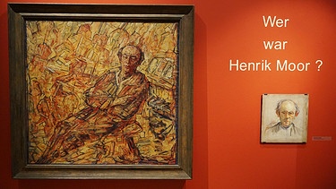 Henrik Moor, Selbstbildnisse (Eingang zur Ausstellung "Henrik Moor (1876-1940). Avantgarde im Verborgenen" im Museum Fürstenfeldbruck) | Bild: Museum Fürstenfeldbruck (Foto: Sarah Khosh-Amoz)