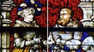 v.l. Herzog Ludwig X. von Bayern und Herzog Wilhelm IV. von Bayern (Glasfenster im Liebfrauenmünster) | Bild: Stadtarchiv Ingolstadt