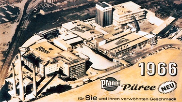 Das Pfanni-Werksgelände am Münchner Ostbahnhof 1966 | Bild: Pfanni Kartoffel-Museum, München