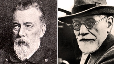 Wilhelm Jensen und Sigmund Freud | Bild: picture-alliance/dpa; Urheber unbekannt (aus dem Jahr 1896)