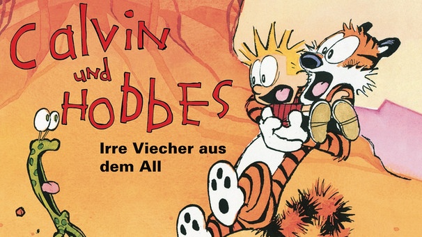 Ab 1985 erforscht Calvin mit seinem Tiger Hobbes Fantasiewelten. | Bild: Carlsen Verlag