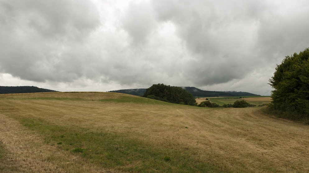 Graue Wolken über einer landwirtschaftlichen Landschaft (Symbolbild) | Bild: BR/Christine Meder