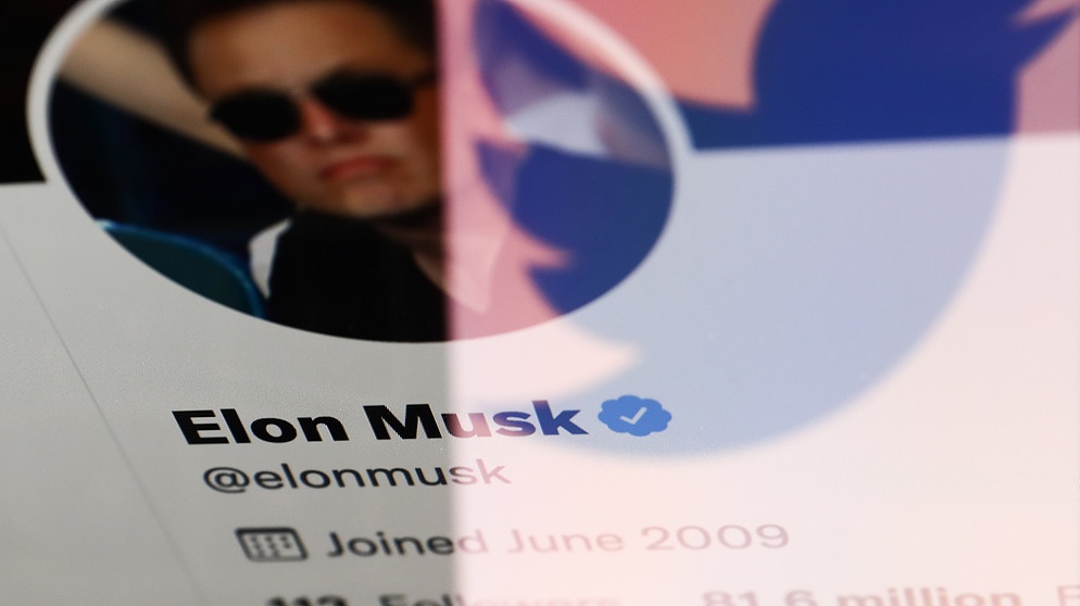 Twitter-Profil von Elon Musk  | Bild: picture alliance / NurPhoto | Jakub Porzycki
