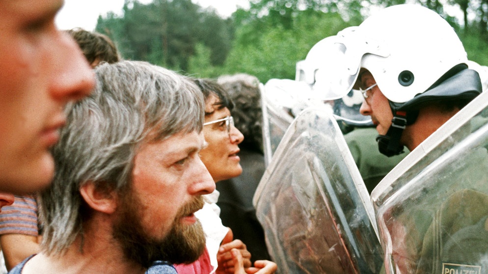 Demonstration gegen die Wiederaufbereitungsanlage Wackersdorf (Mai 1986) | Bild: picture-alliance/dpa/Haas