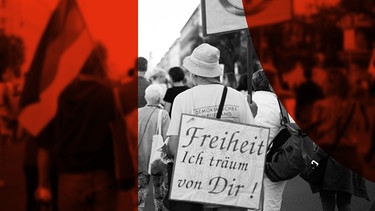 Beschreibung: Hunderte Corona Leugner*innen demonstrieren in München. (18.5.2022)
| Bild: IMAGO/Alexander Pohl