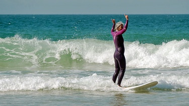 Die Surferin Sandra Hoffmann | Bild: Sandra Hoffmann