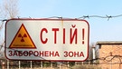 Ein Warninheis am Checkpoint "Dityatki"  | Bild: picture-alliance/dpa