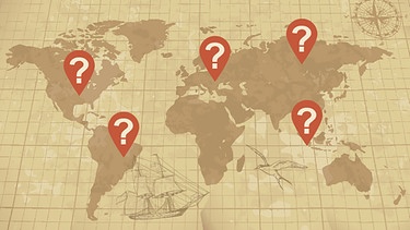 Weltkarte mit Fragezeichen | Bild: colourbox.com/Montage: BR