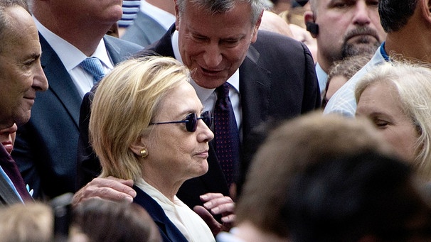 Hillary Clinton am 11. September 2016 in New York | Bild: picture-alliance/dpa