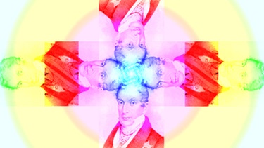 Clemens Metternichs Portrait in Kaleidoskop-Optik | Bild: picture-alliance/dpa; Montage: BR