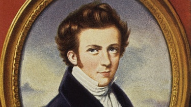 Franz Grillparzer (1791-1872), Farbdruck nach Miniatur von Moritz Daffinger (1790-1849) | Bild: picture-alliance/dpa