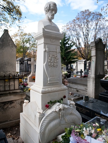 Das Grab des deutschen Dichters Heinrich Heine auf dem Friedhof am Montmartre, Paris. | Bild: picture-alliance/dpa