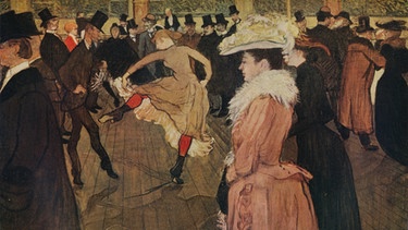 Henri Toulouse-Lautrec stellt den Tanz im Moulin Rouge dar | Bild: picture-alliance/dpa
