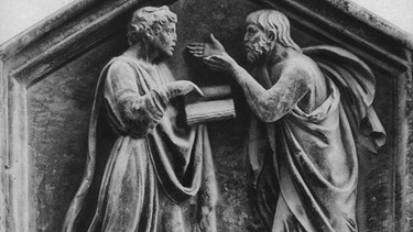 Relief "Aristoteles und Platon" um 1437/38 (Florenz) | Bild: picture-alliance/dpa