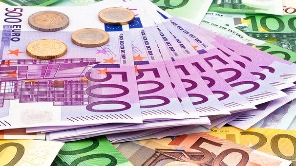 Euroscheine und -münzen | Bild: colourbox.com 