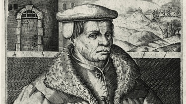Porträt von Thomas Müntzer, Theologe und Revolutionär, Kupferstich | Bild: picture-alliance/dpa