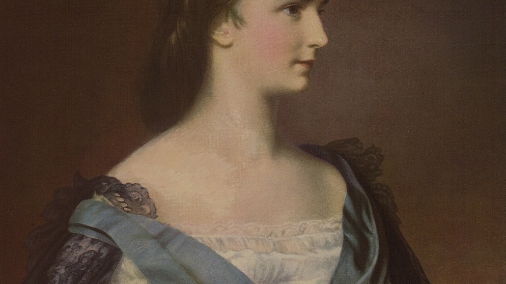 Kaiserin Elisabeth von Österreich, Porträt von Franz Schrotzberg (um 1862) | Bild: picture-alliance/dpa