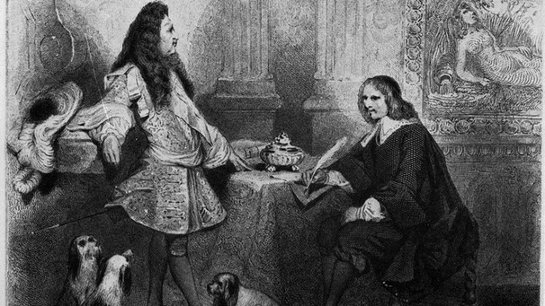 König Ludwig der XIV. mit seinem Finanzminister Jean-Baptiste Colbert | Bild: picture-alliance/dpa