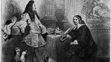 König Ludwig der XIV. mit seinem Finanzminister Jean-Baptiste Colbert | Bild: picture-alliance/dpa
