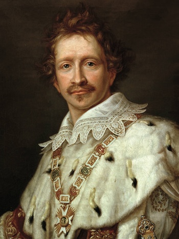 Ludwig I. König von Bayern. Porträt im Krönungsornat. Gemälde nach Joseph Stieler, Öl auf Leinwand | Bild: picture-alliance/dpa