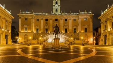 Piazza del Campidoglio mit Reiterstandbild des Kaisers Mark Aurel | Bild: picture-alliance/dpa