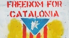 Wand-Graffiti "Freedom for Katalonien" | Bild: picture-alliance/dpa