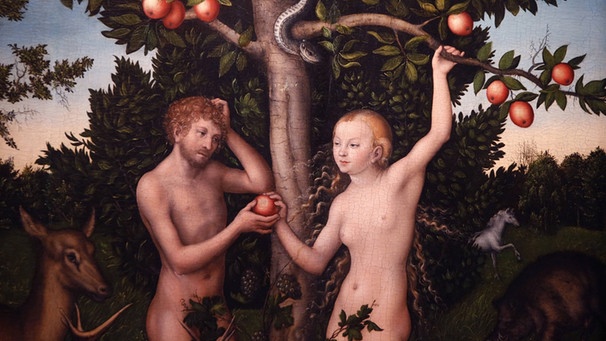 Adam und Eva, Ölbild von Lucas Cranach dem Älteren (1526) | Bild: picture-alliance/dpa