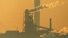 Rauchende Fabrikschlote bei Smog im Hafen von Kawasaki  | Bild: picture-alliance/dpa