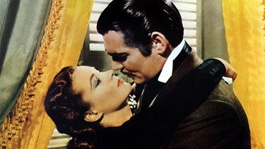 Hollywoodkuss: Janet Leigh und Clark Gable in "Vom Winde verweht" | Bild: picture-alliance/dpa