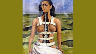 Das Selbstporträt "Gebrochene Wirbelsäule" von Frida Kahlo | Bild: picture-alliance/dpa, Montage: BR