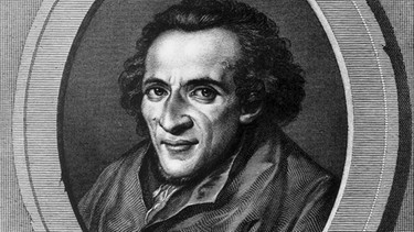 Undatiertes, zeitgenössisches Bildnis des deutsch-jüdischen Philosophen Moses Mendelssohn. | Bild: picture-alliance/ dpa | Bertelsmann Lexikon Verlag