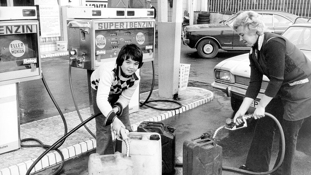 Ölkrise 1973, Ansturm auf Benzin | Bild: picture-alliance/dpa