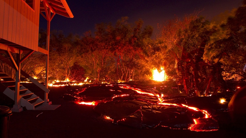 Lavastrom des Vulkans Kilauea auf Hawaii 2010 | Bild: picture-alliance/dpa