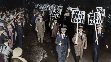 Demonstration für Alkohol während der Prohibition | Bild: picture-alliance/dpa