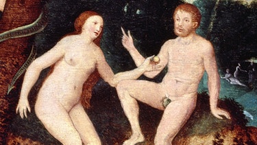 Adam und Eva im Garten Eden (Öl auf Holz) von Cranach, Lucas (1472-1553), Galerie Alan Jacobs, London | Bild: mauritius-images