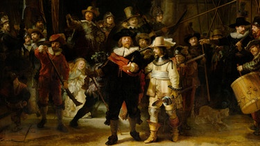 Rembrandt, Harmensz van Rijn 1606-1669. Die Nachtwache, 1642. Öl auf Leinwand, 359 × 438 cm. Amsterdam, Rijksmuseum. | Bild: picture alliance / akg-images