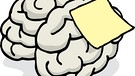 Abstraktes Gehirn mit Merkzettel | Bild: colourbox.com