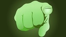 Giftgrüner Zeigefinger deutet auf den Betrachter | Bild: colourbox.com