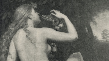 Eine Darstellung von Lilith mit einer Schlange. | Bild: picture-alliance / Mary Evans Picture Library