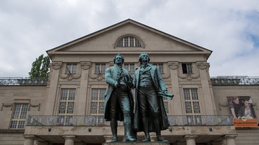 Goethe-Schiller-Denkmal in Weimar | Bild: dpa-Bildfunk