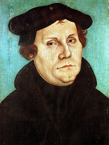 Martin Luther in einer Darstellung von Lukas Cranach | Bild: picture-alliance/dpa